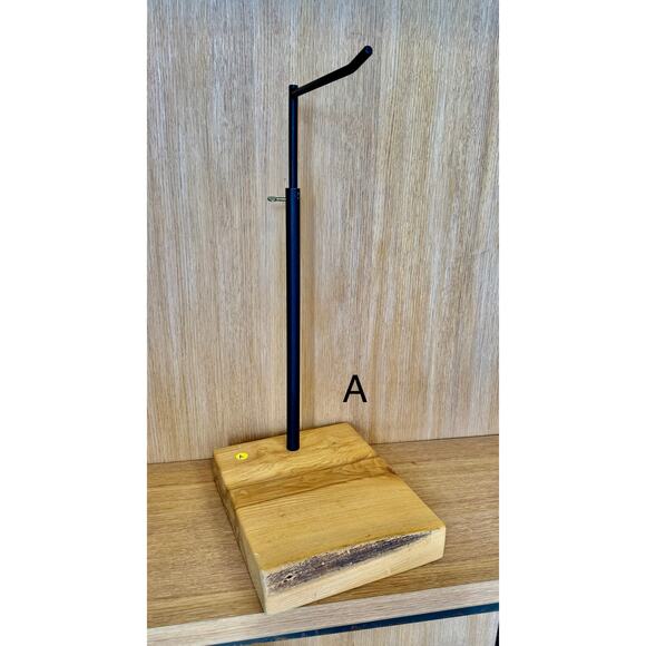 “A” Custom Steel & Wood Retail Display Stand LIVE edge– Adjustable Height - Picture 1 of 5